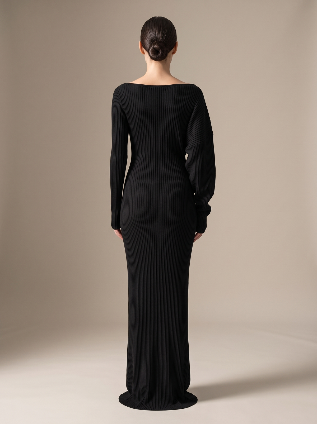 Rosalind Knit Maxi Dress Black 4