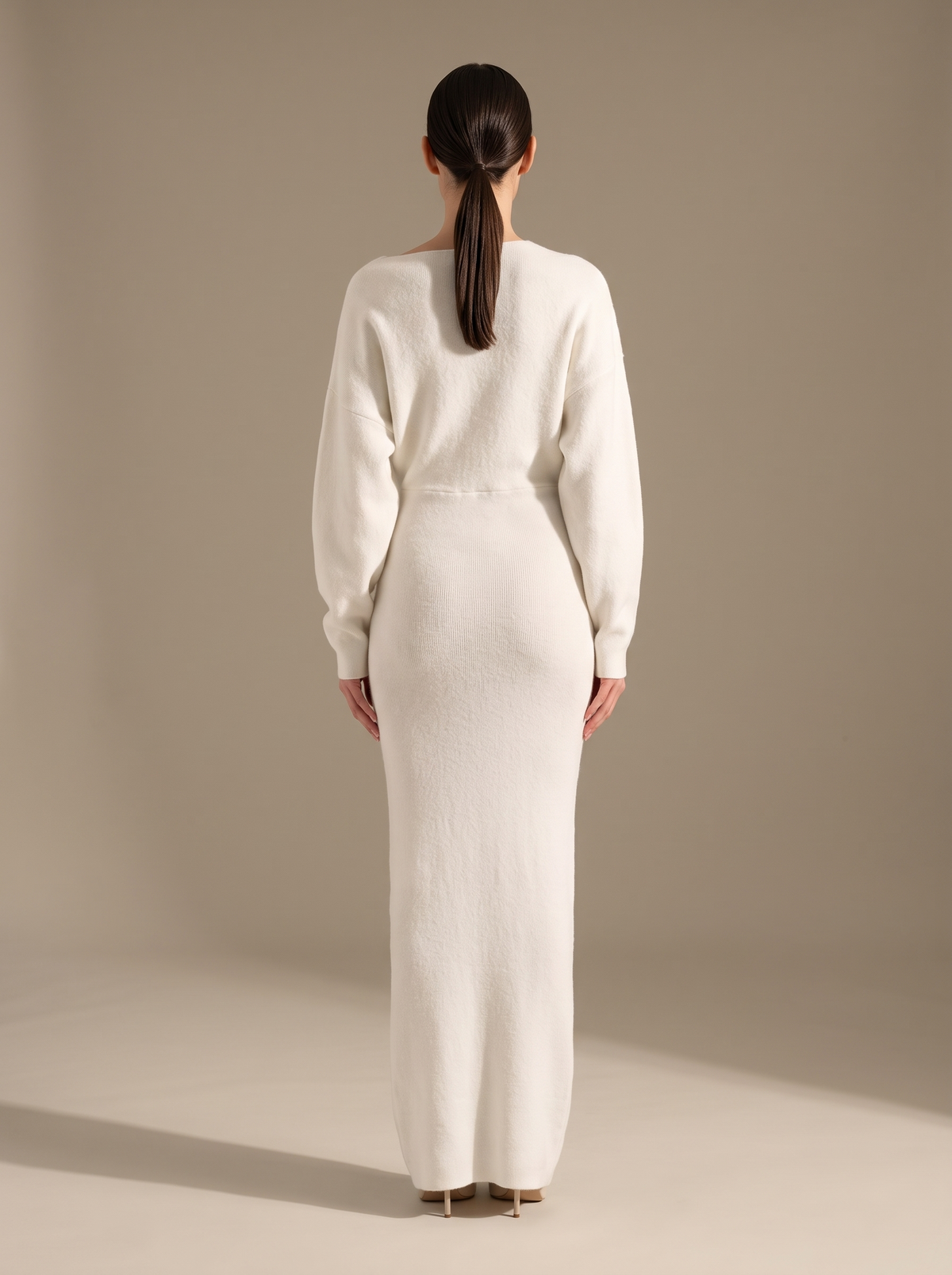 Rosalind Knit Maxi Dress White 10