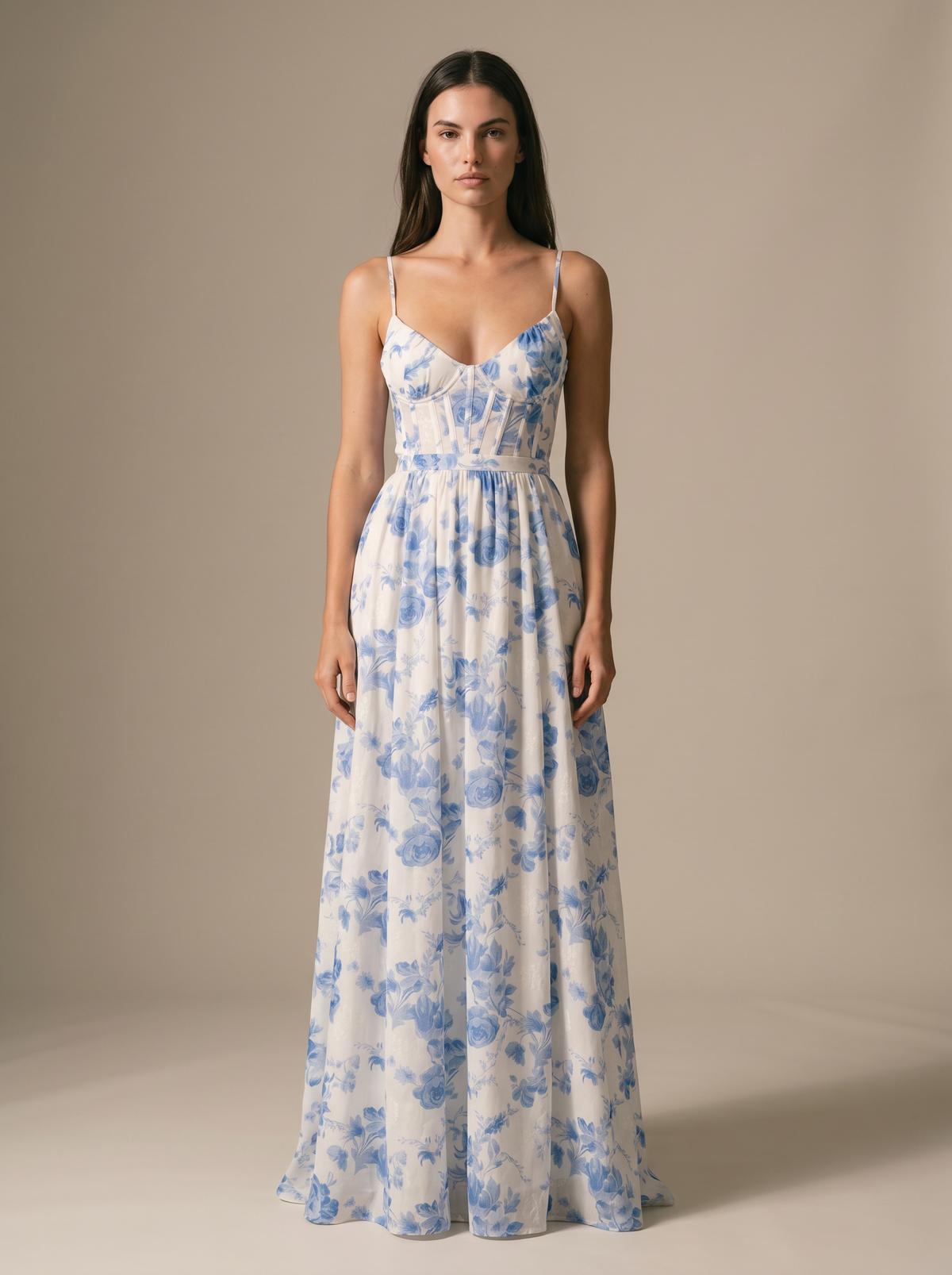 Amira Velvet Maxi Dress Powder Blue 46