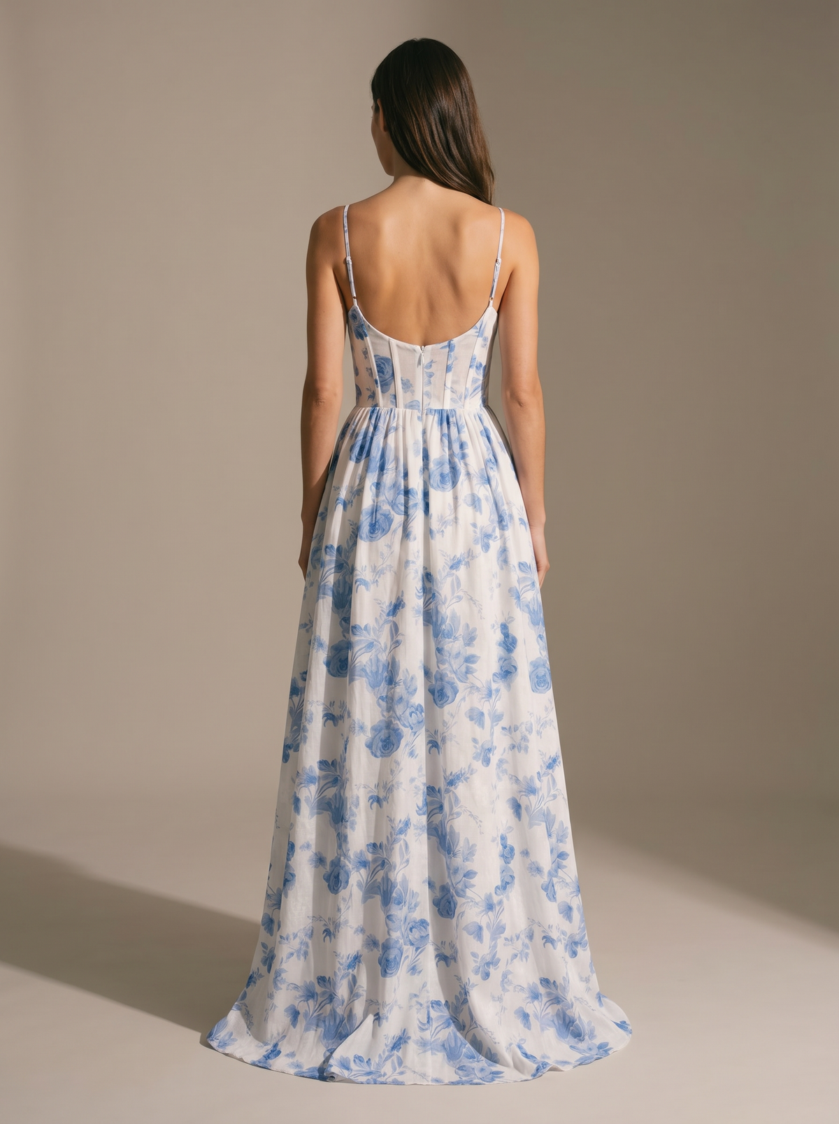 Amira Velvet Maxi Dress Powder Blue 40