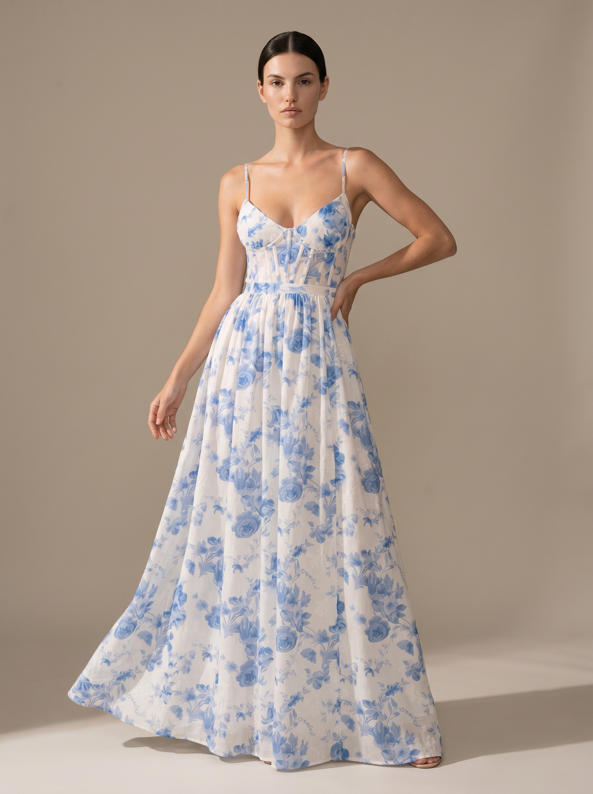 Amira Velvet Maxi Dress Powder Blue 41