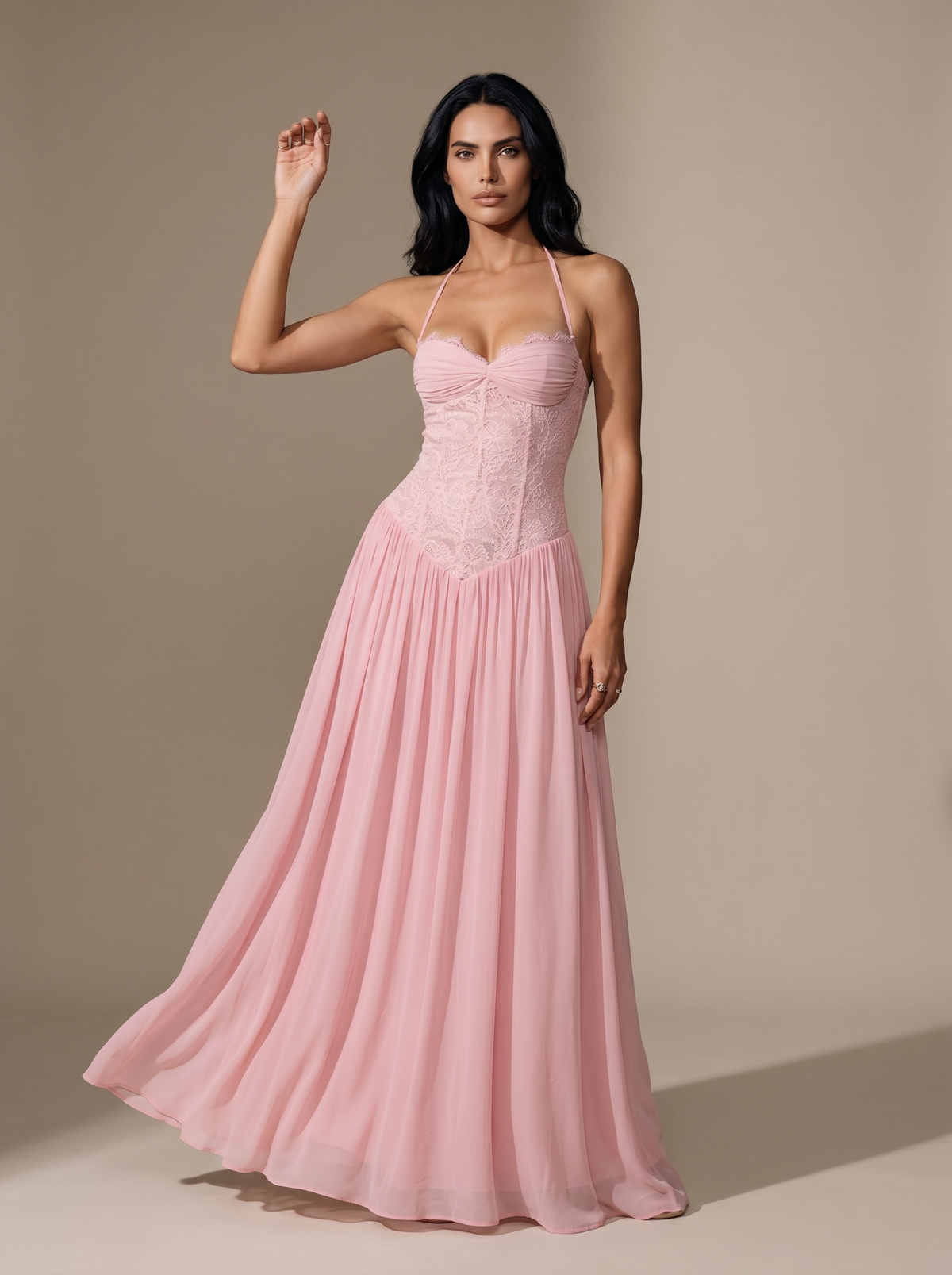 Aubrey Maxi Dress Pink 3