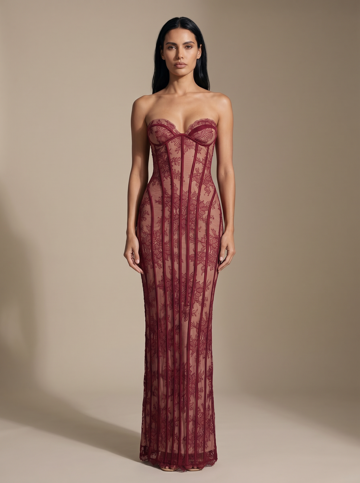 Savannah Maxi Dress Blush 1