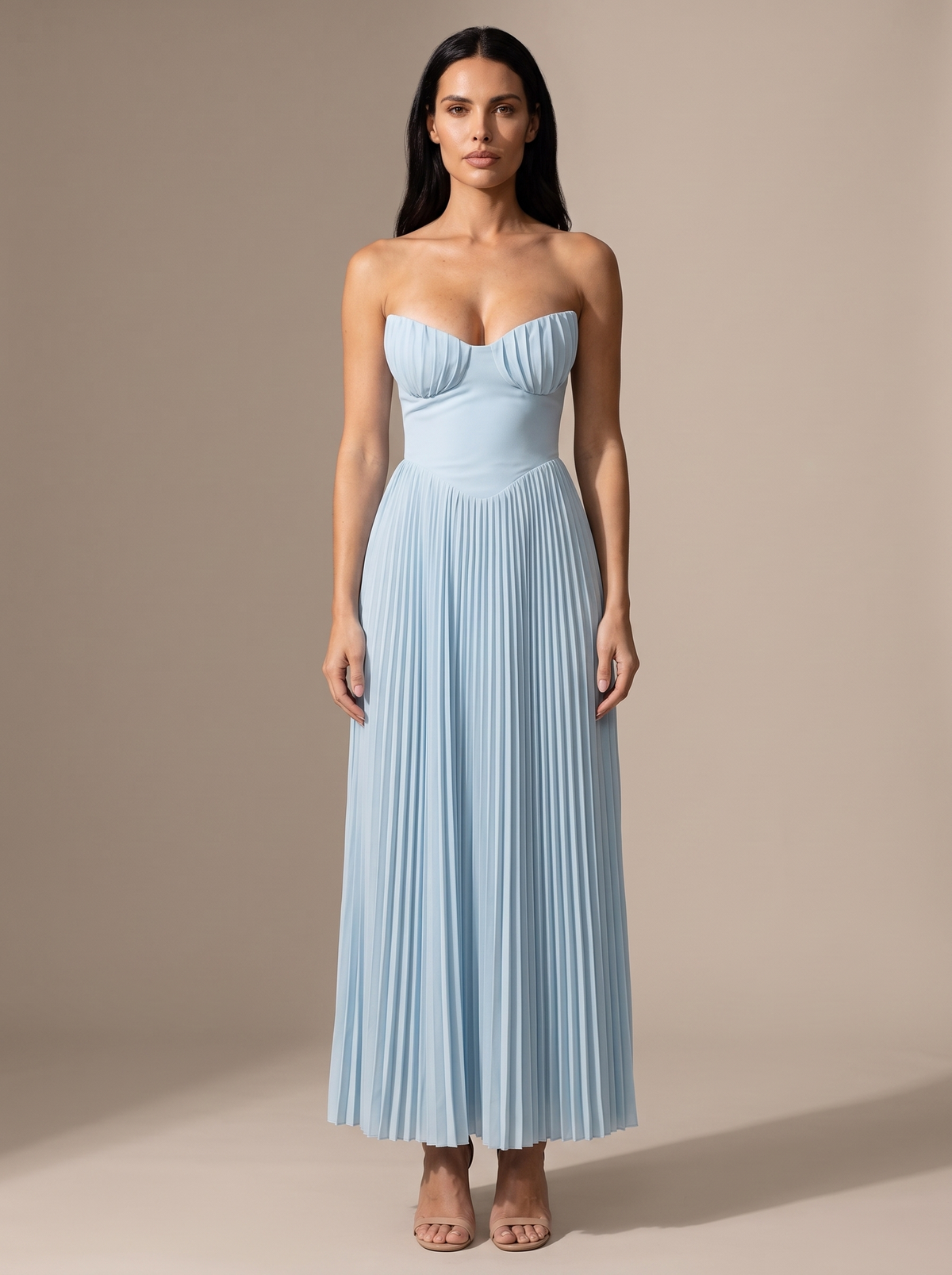 Jane Maxi Dress in Ocean Blue Berry 1