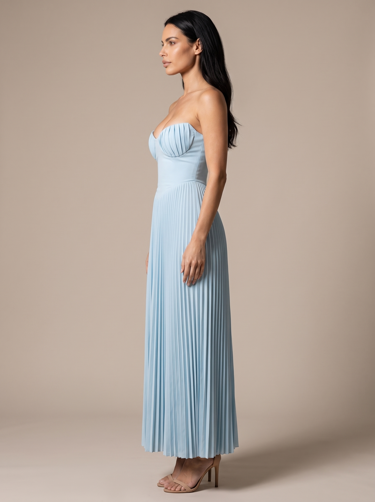 Jane Maxi Dress in Ocean Blue Ivory 3