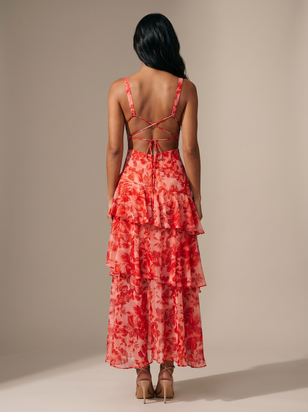 Elina Satin Maxi Dress Turquoise 4