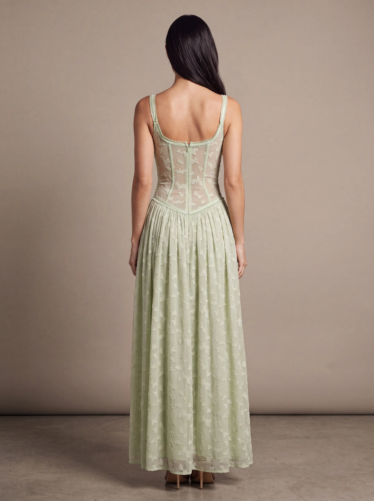 Grace Velvet Maxi Dress White 3