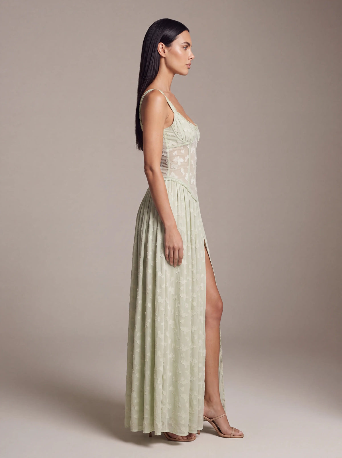 Grace Velvet Maxi Dress White 4