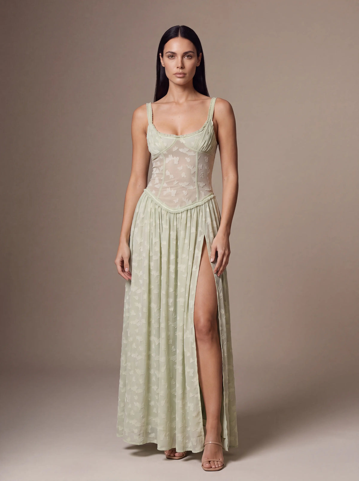 Grace Velvet Maxi Dress White 6