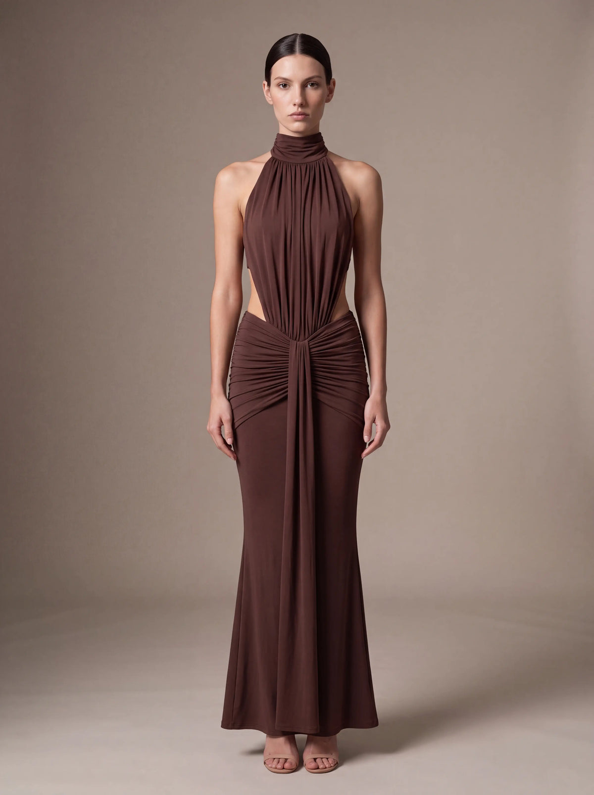 Clara Maxi Dress Orange Burnt 7