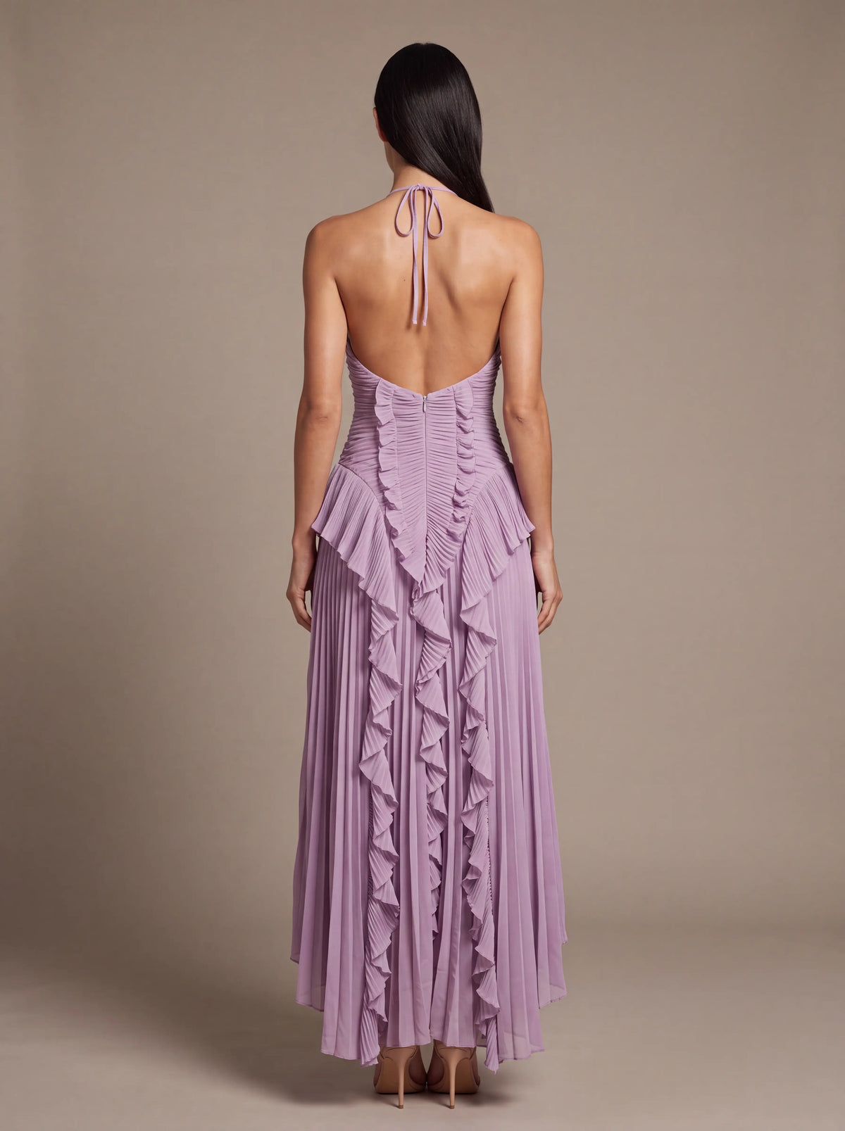 Aurelia Satin Maxi Dress Pink 3