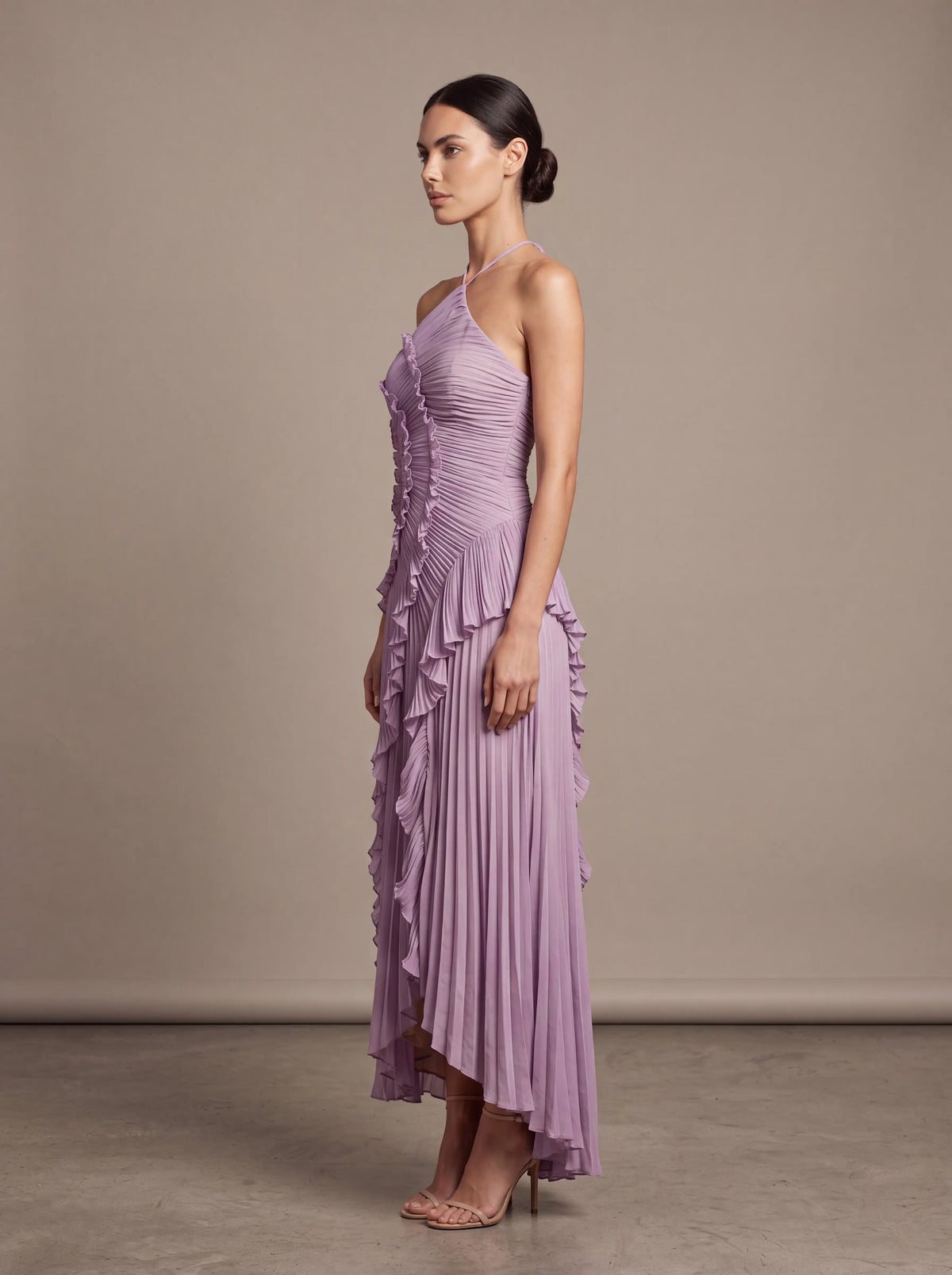 Aurelia Satin Maxi Dress White 4
