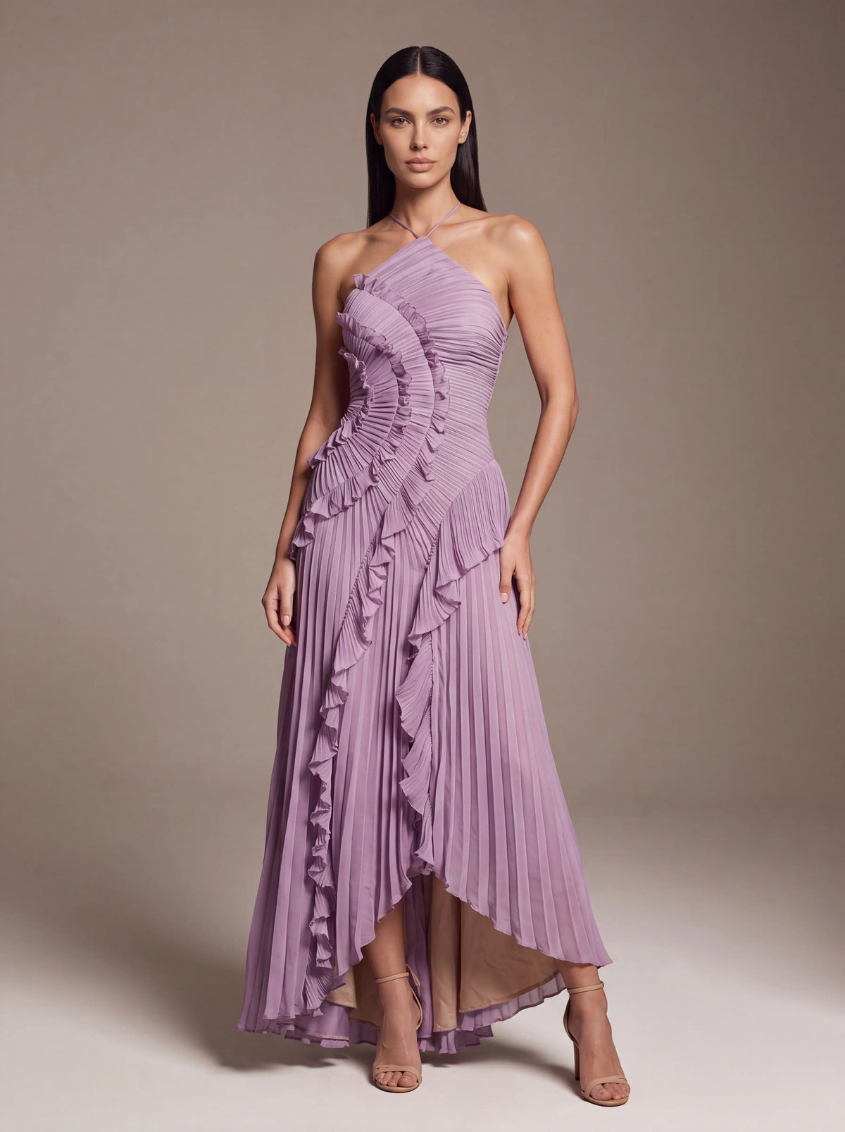 Aurelia Satin Maxi Dress Yellow 6