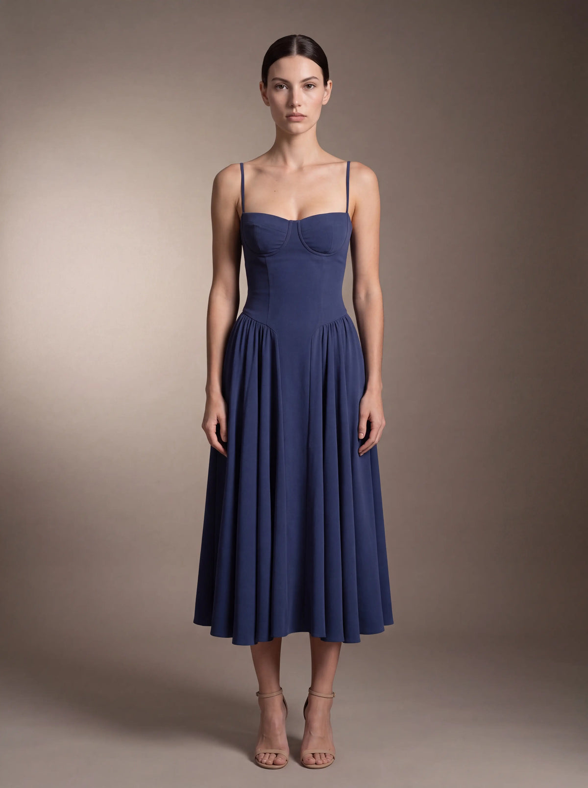 Bea Velvet Midi Dress Emerald Green 1
