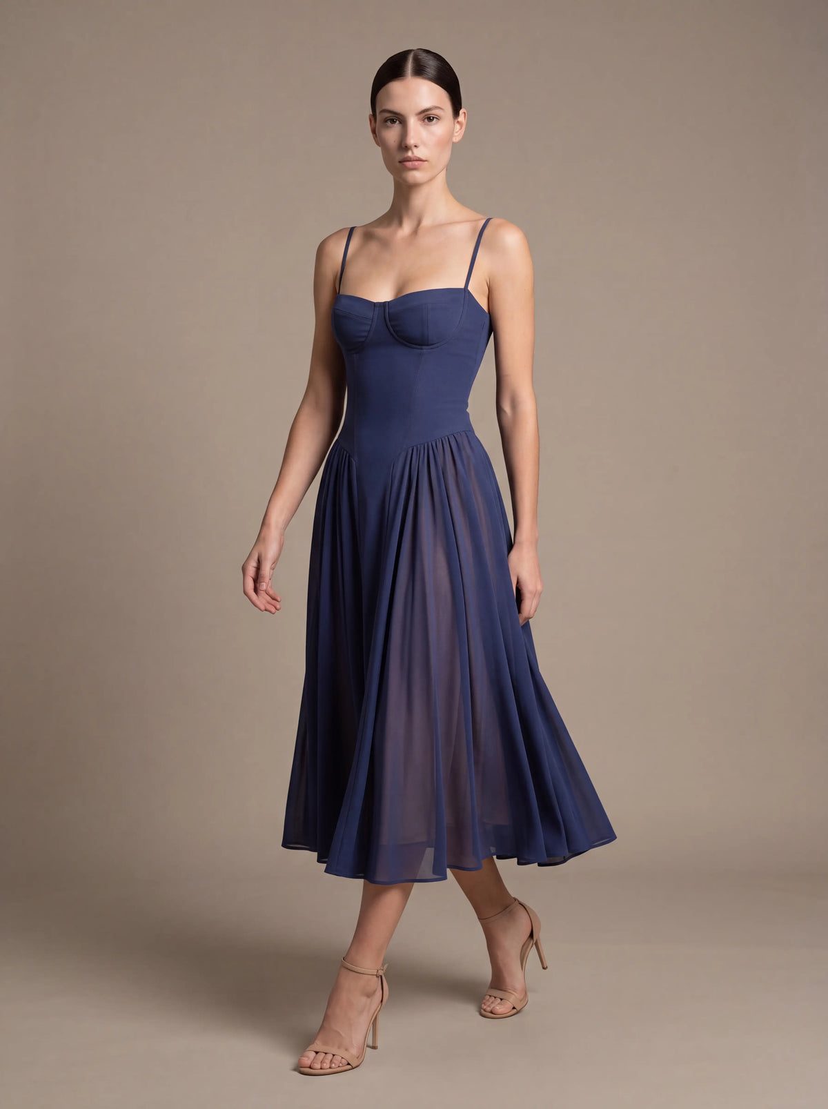 Bea Velvet Midi Dress Ballerina Pink 5