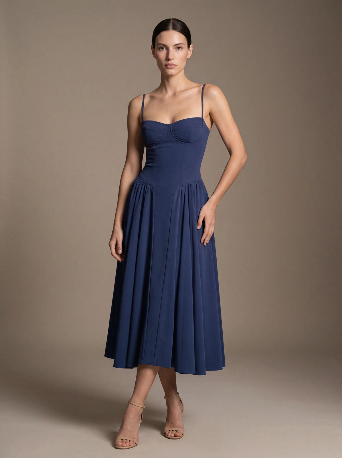 Bea Velvet Midi Dress Ballerina Pink 6