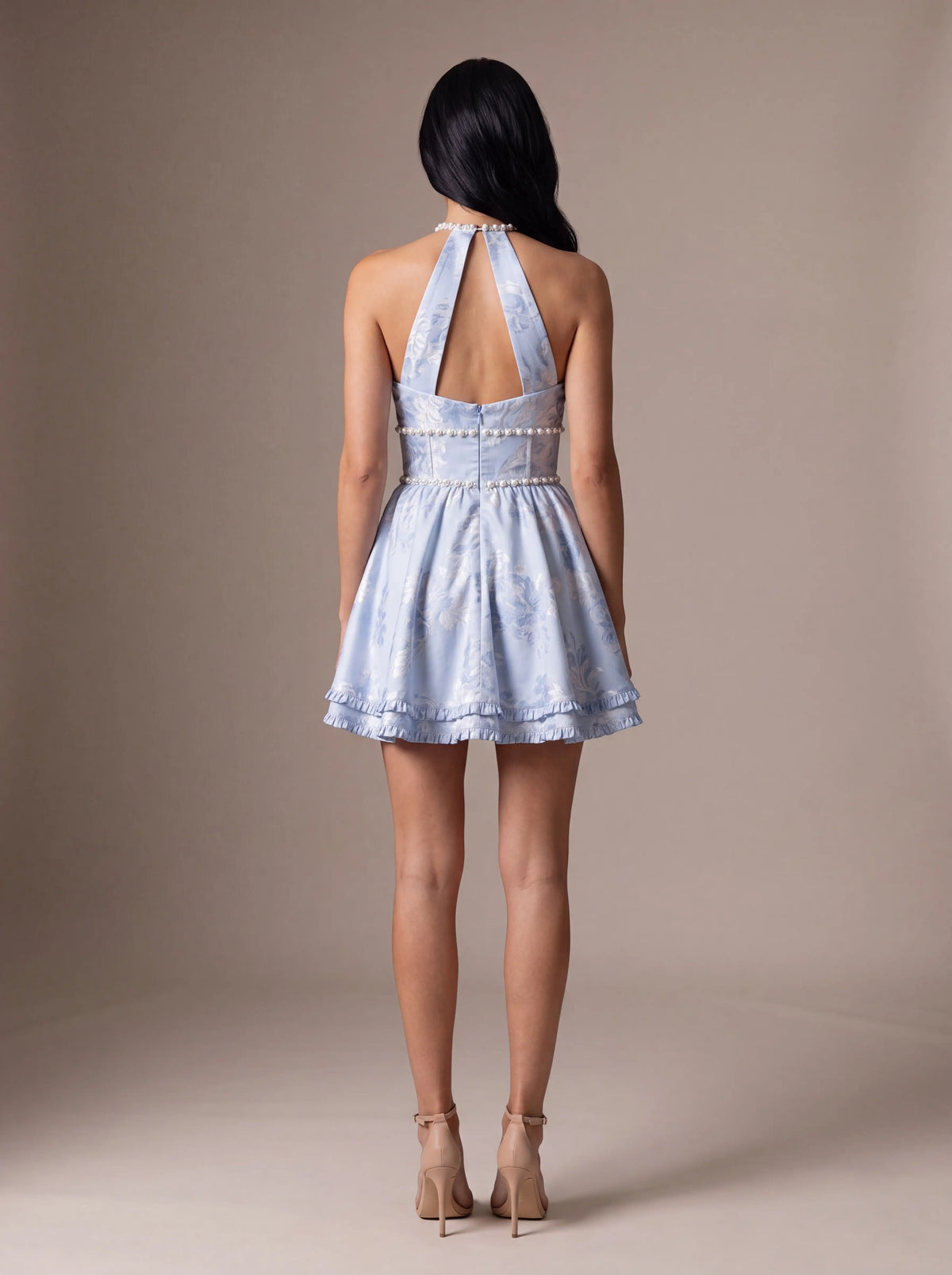 Bianca Velvet Mini Dress White 3
