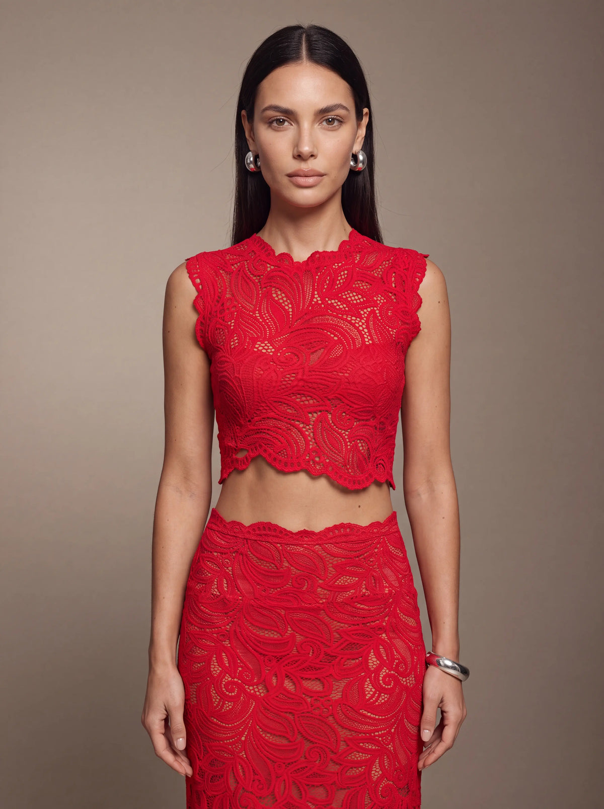 Lina Lace Slip Dress Black 8
