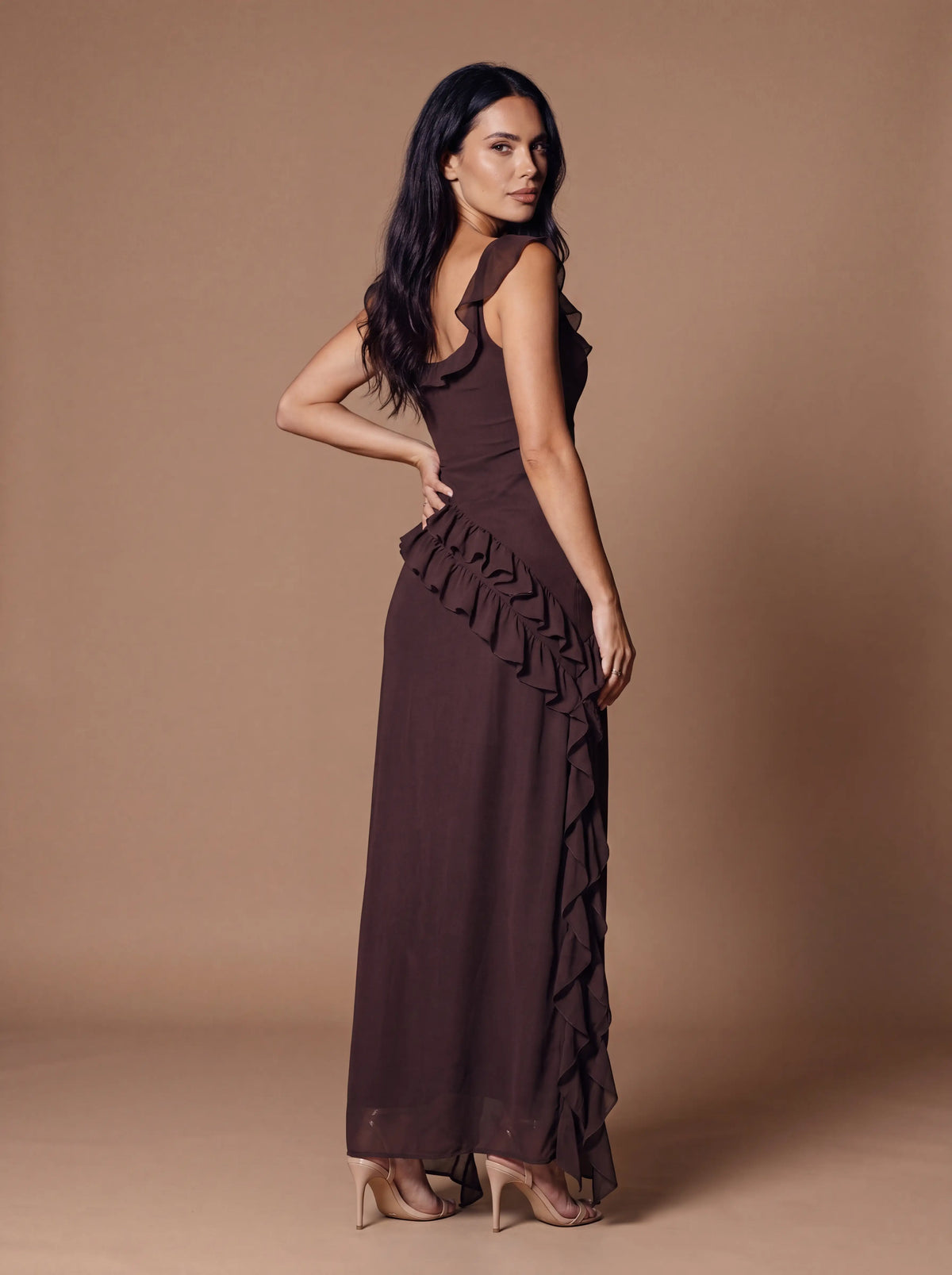 Claire Maxi Dress Brown 4