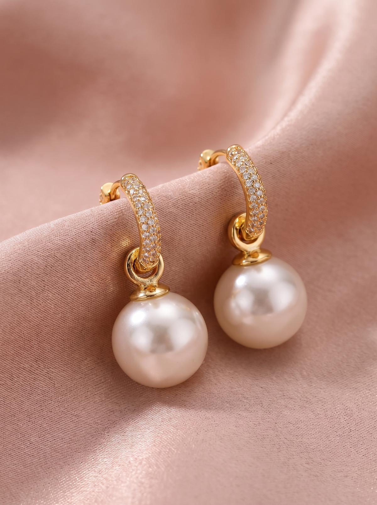 Pearl Hoop Earrings Multi 1