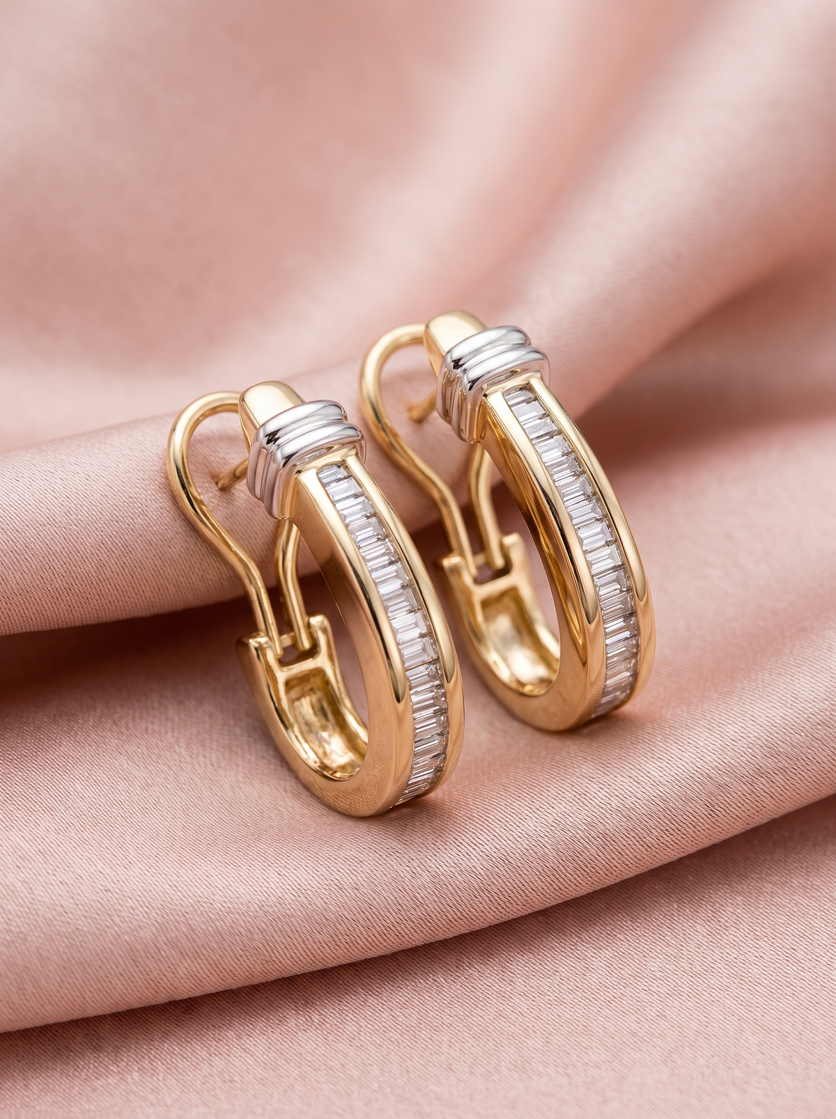 Margot Vintage Gold Diamond Earrings 1