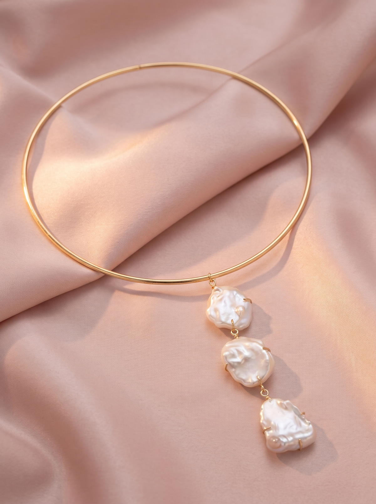 Aurora Pearl Choker Gold 1