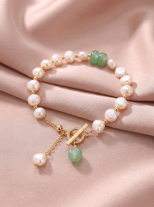 Elysia Pearl & Jade Bracelet 1