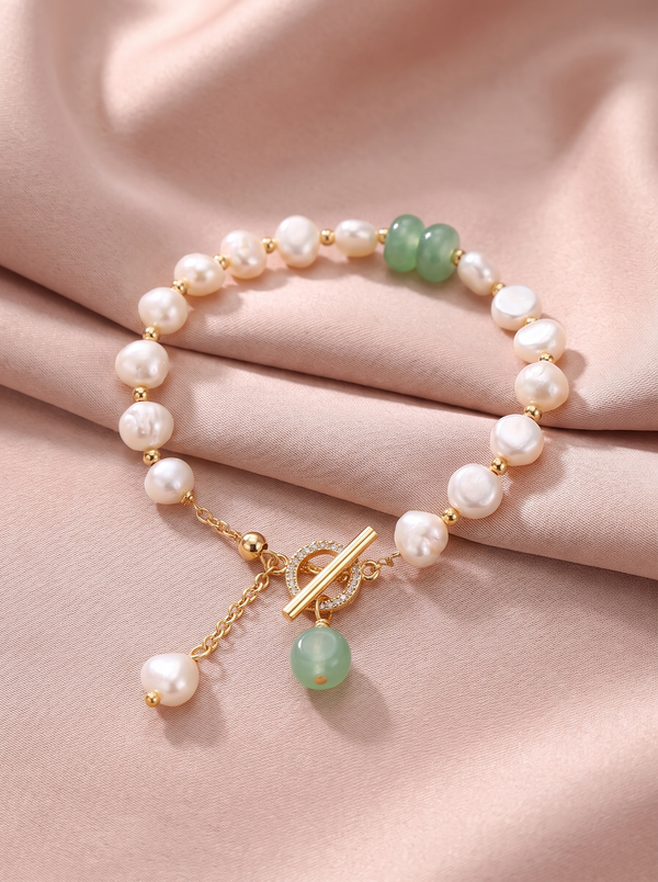 Elysia Pearl & Jade Bracelet