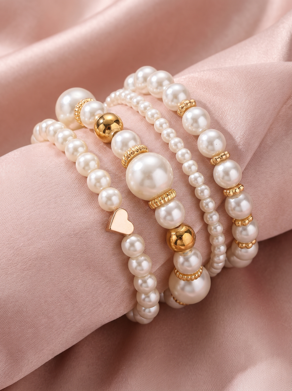 Blythe Pearl Stacking Bracelet Set Multi 1