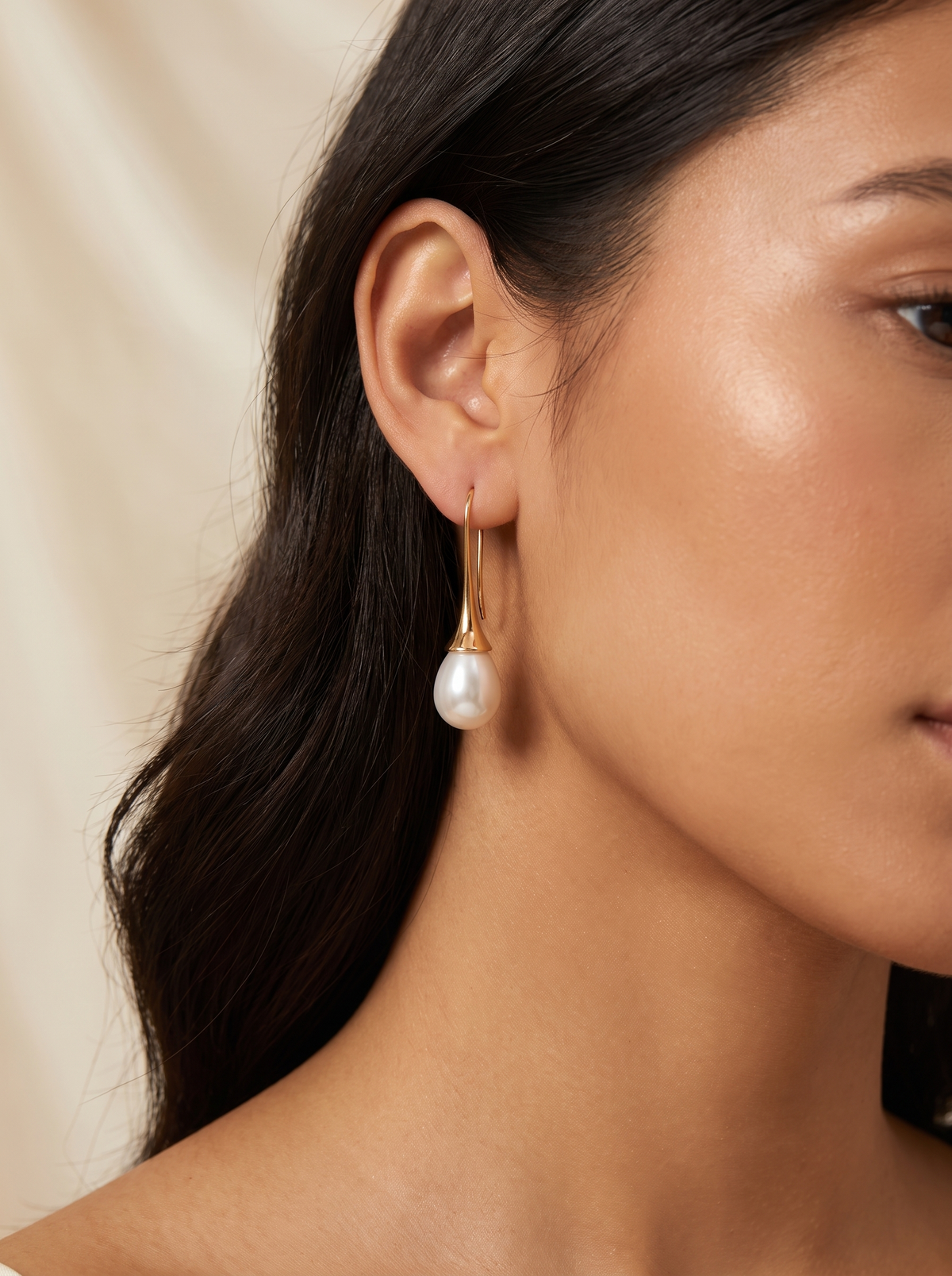 Calista Pearl Drop Earrings Multi 2