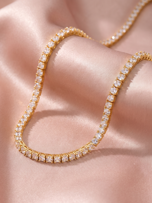 Luminescence Gold Moissanite Tennis Bracelet 1