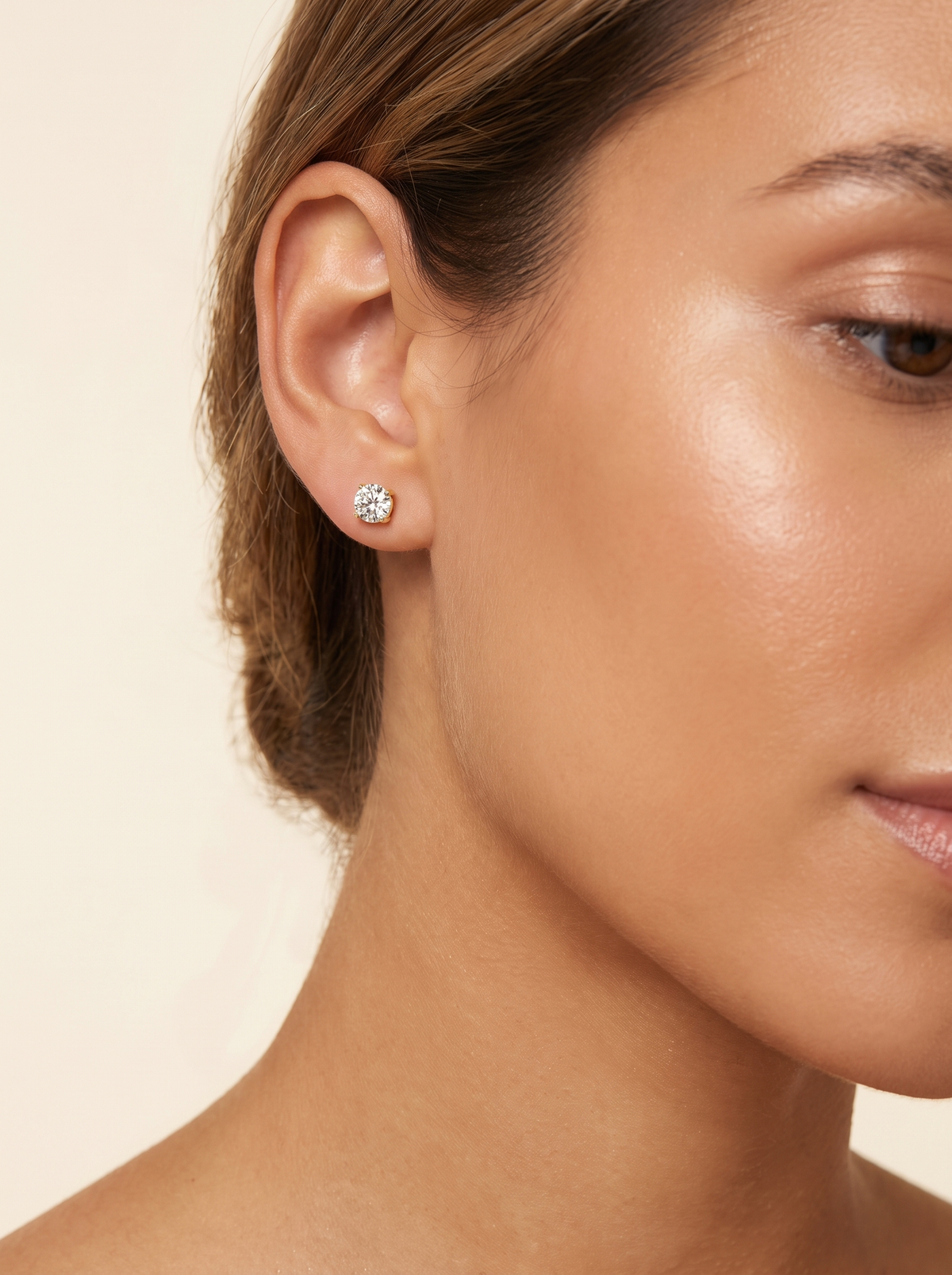 Paloma Gold Stud Earrings Gold 2