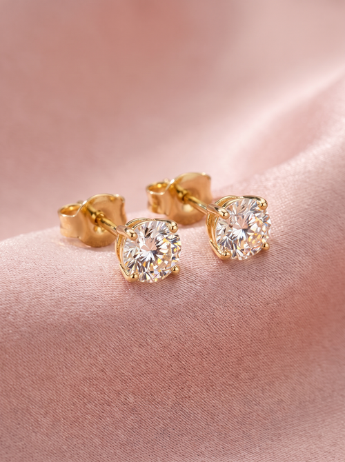 Paloma Gold Stud Earrings Gold 1