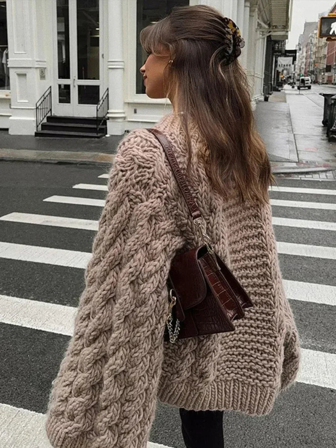 Rosalie Knit Sweater Dress White 1