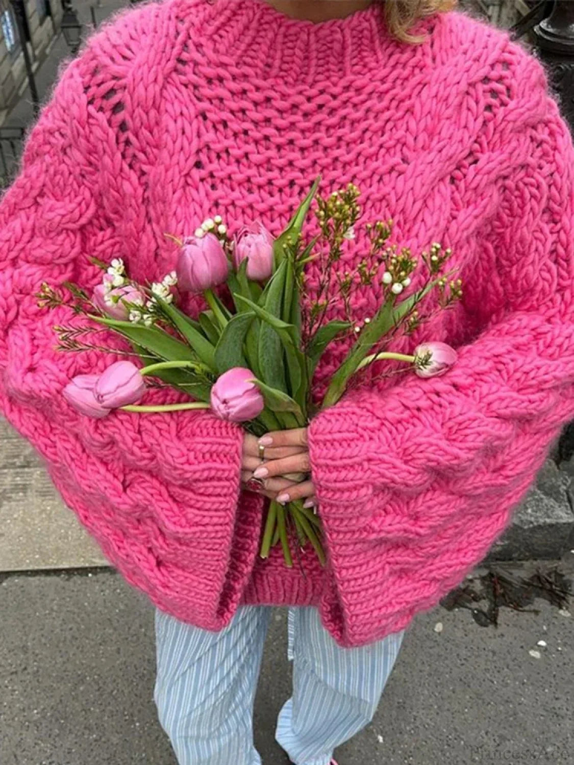 Rosalie Knit Sweater Dress Pink 5