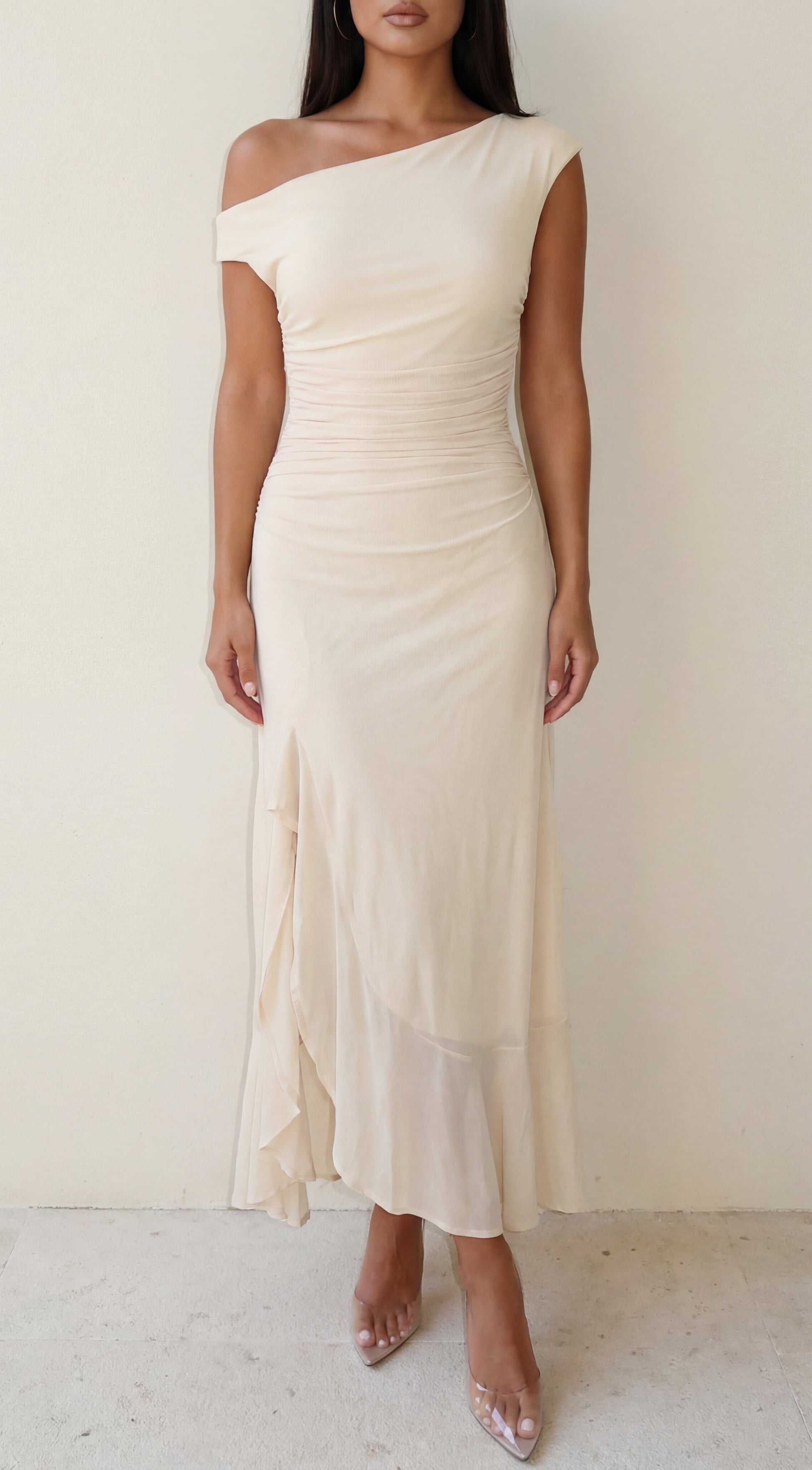 Aurelia Off-Shoulder Maxi Dress in Butter Yellow Butter Yellow 6