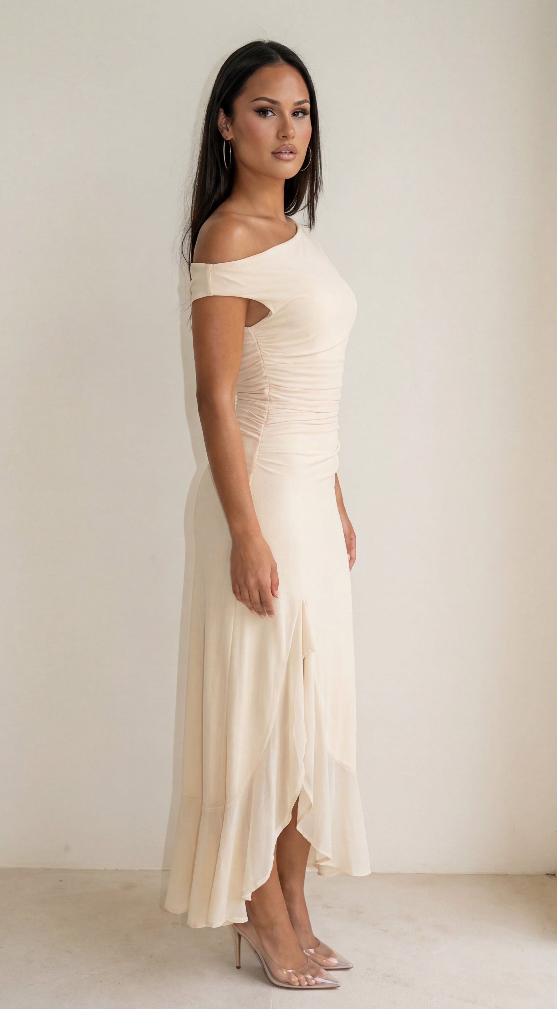 Aurelia Off-Shoulder Maxi Dress in Butter Yellow Butter Yellow 2