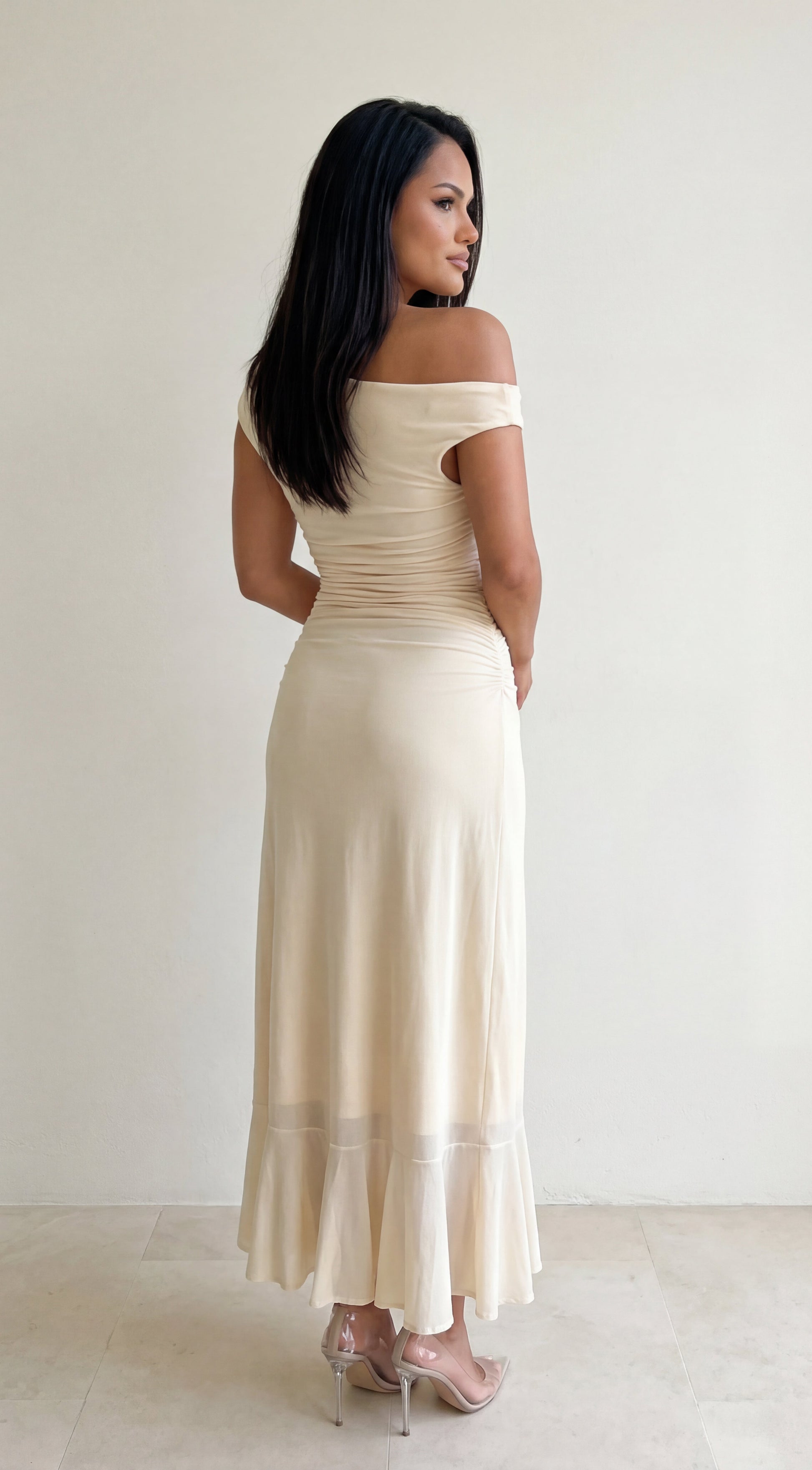 Aurelia Off-Shoulder Maxi Dress in Butter Yellow Butter Yellow 4