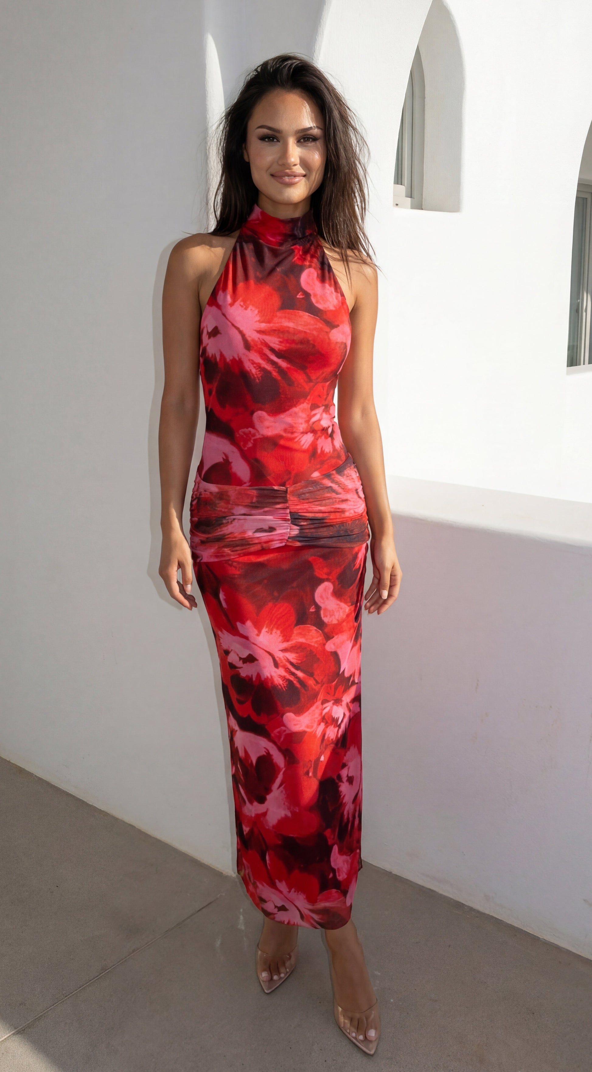 Arabella Floral Maxi Dress Red Multi 5