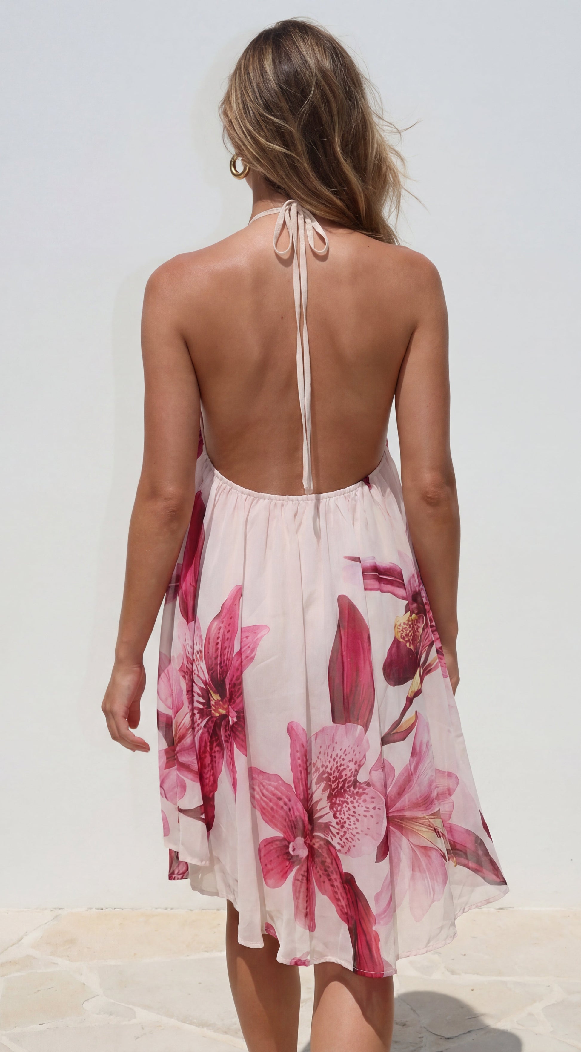 Margot Floral Mini Dress Cream Multi 2