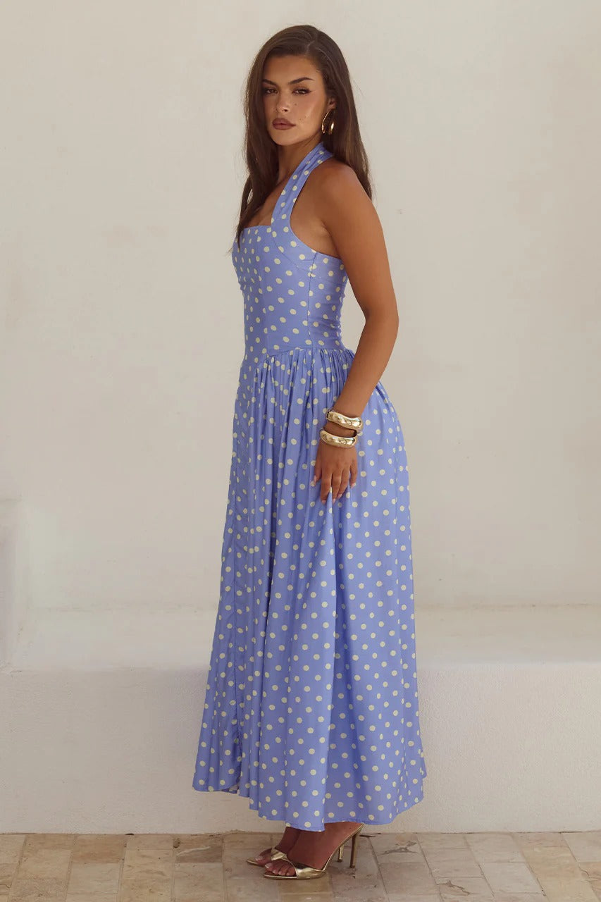Sammi Polka Midi Dress Chocolate 3