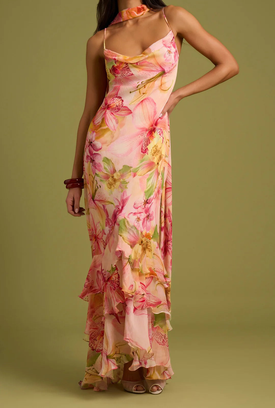 Nola Sash Maxi Dress Multicolor 4