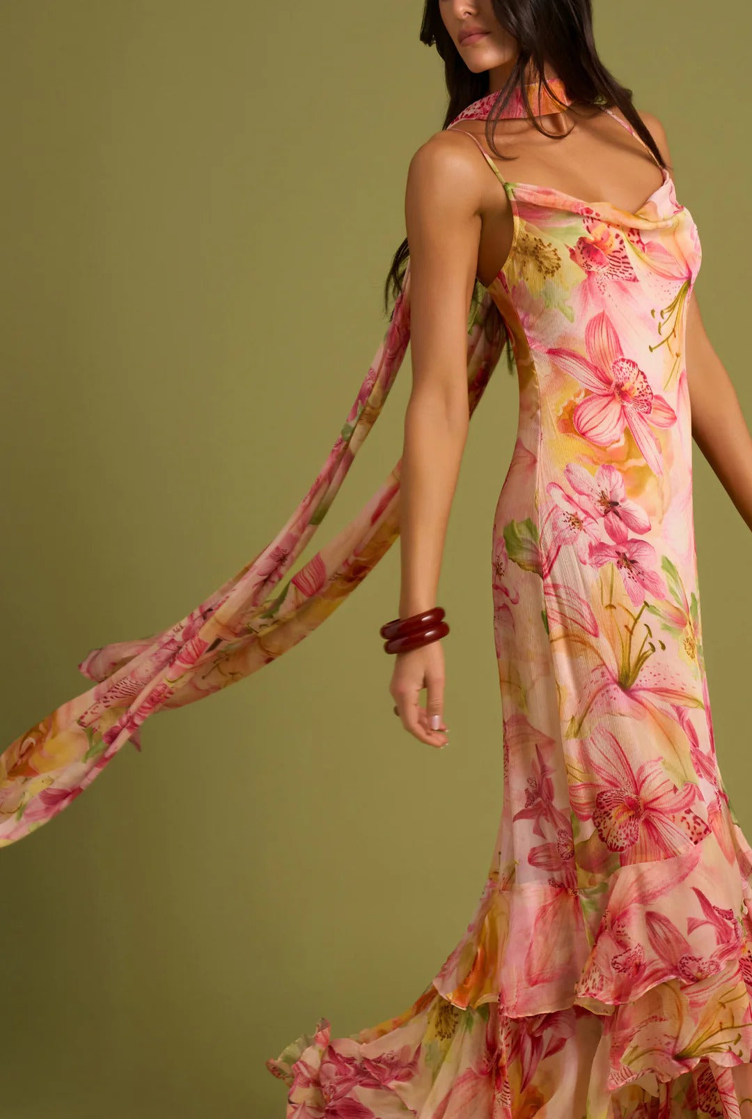 Nola Sash Maxi Dress Multicolor 6