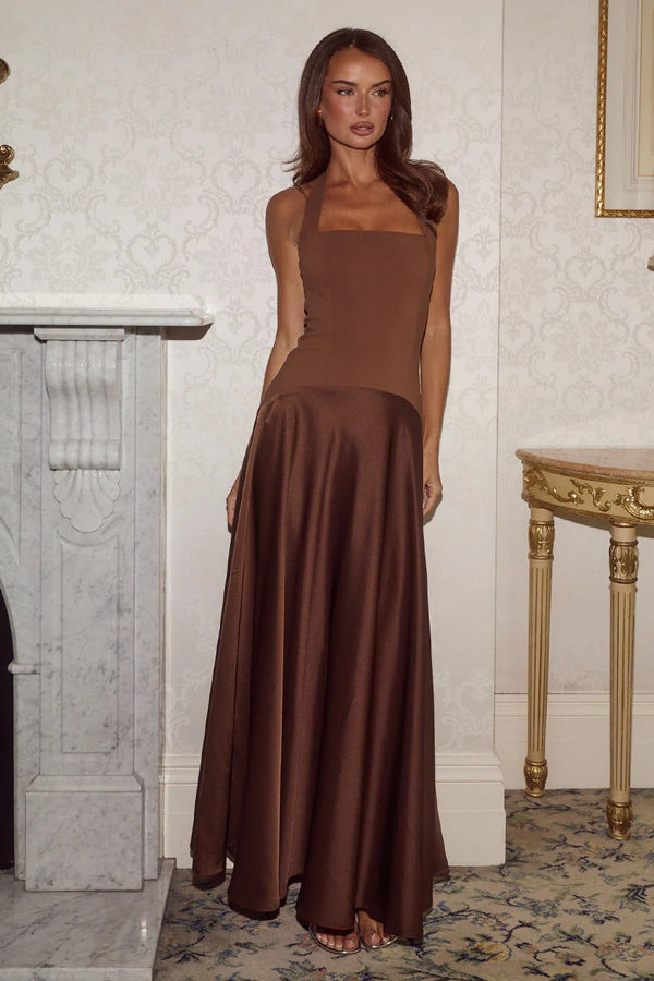Odina Palm Maxi Dress