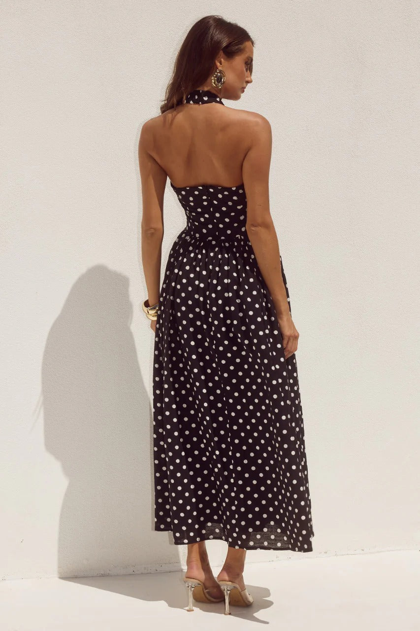 Sammi Polka Midi Dress Black/White Polka 2