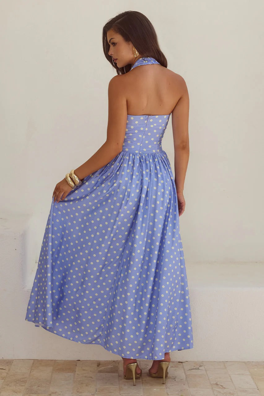 Sammi Polka Midi Dress Chocolate 2