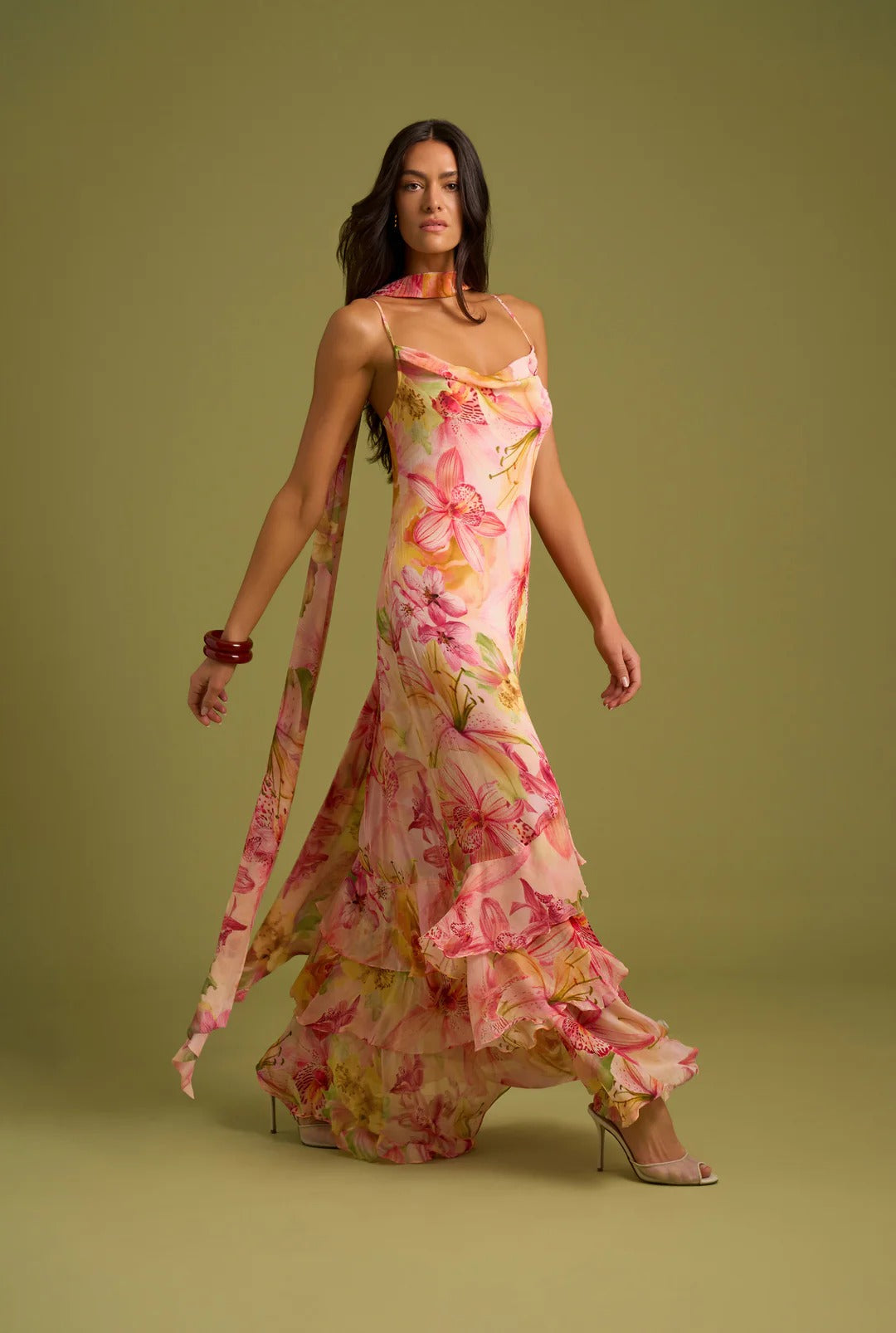 Nola Sash Maxi Dress Multicolor 2