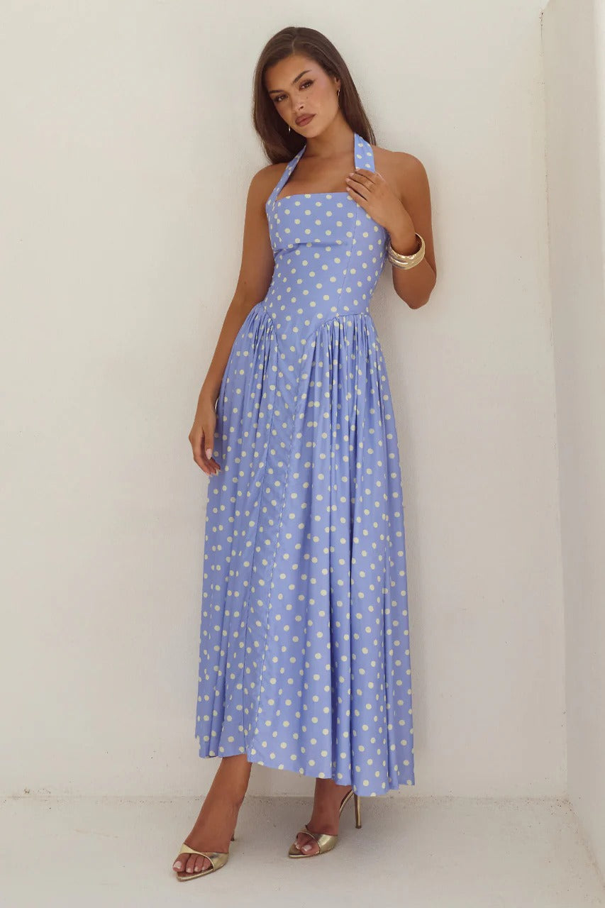 Sammi Polka Midi Dress Chocolate 4