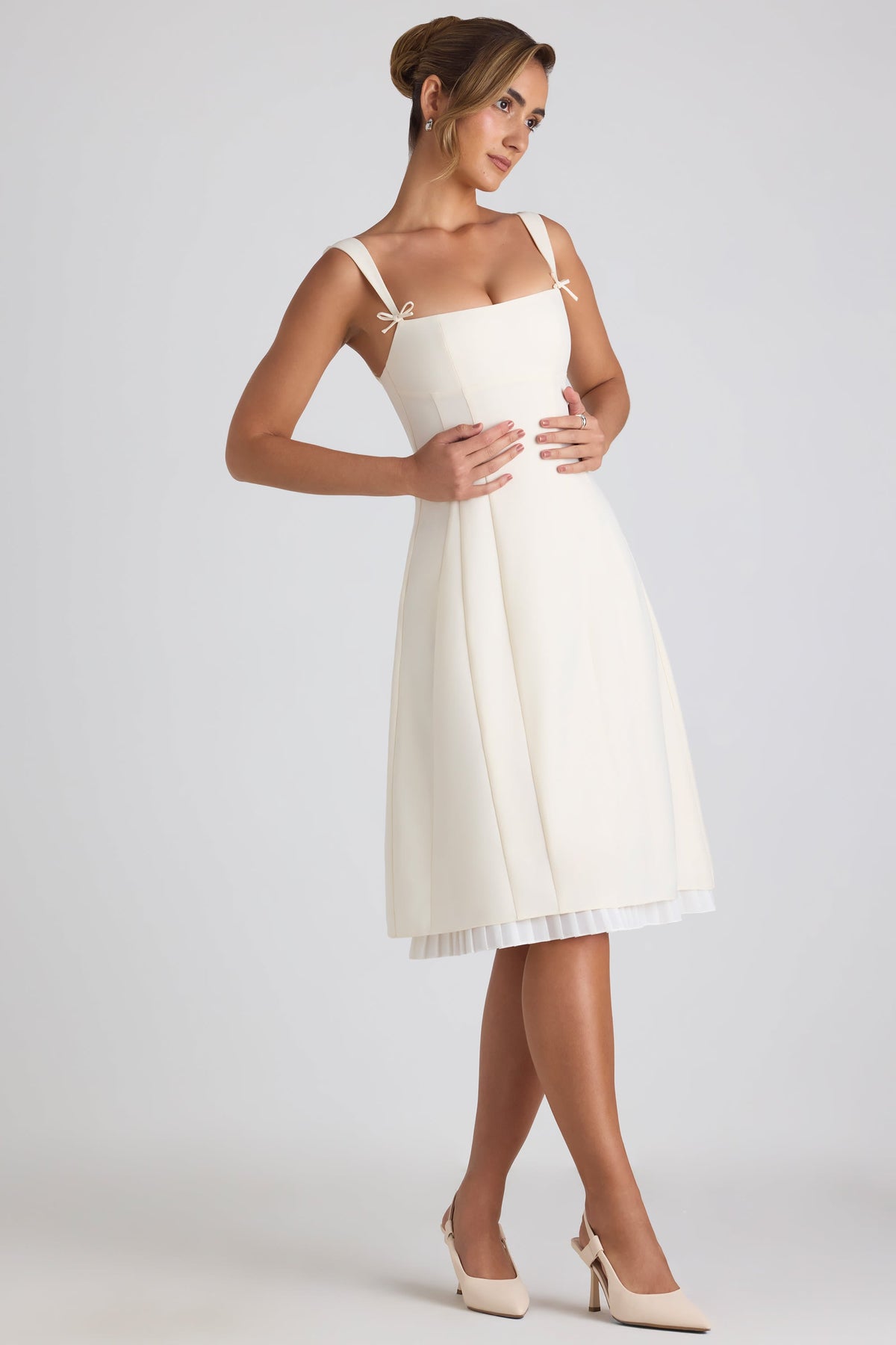 Renata Pleated A-Line Mini Dress Black 18