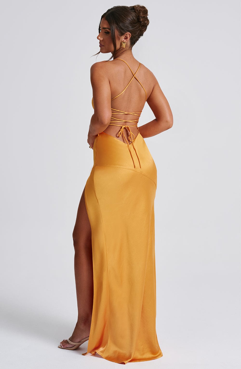 Isobel Maxi Dress in Black Tangerine 5